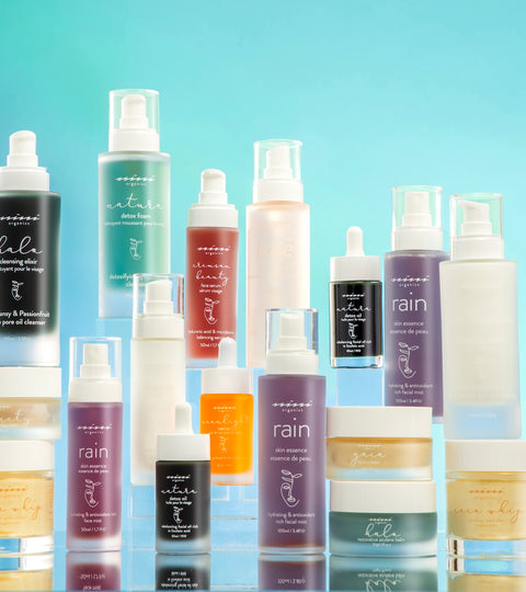 A collection of NINI Organics products that use the best skincare ingredients.